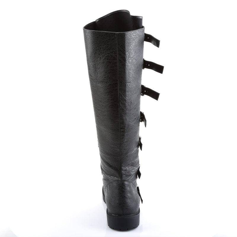 Funtasma GOTHAM-110 Knee High Boot (Black Distressed Pu)
