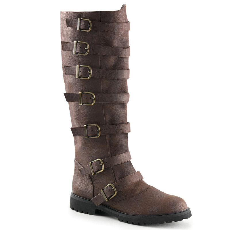 Funtasma GOTHAM-110 Knee High Boot (Brown Distressed Pu)