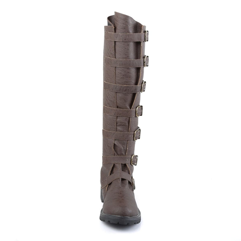 Funtasma GOTHAM-110 Knee High Boot (Brown Distressed Pu)