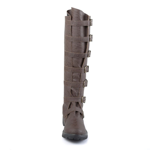 Funtasma GOTHAM-110 Knee High Boot (Brown Distressed Pu)