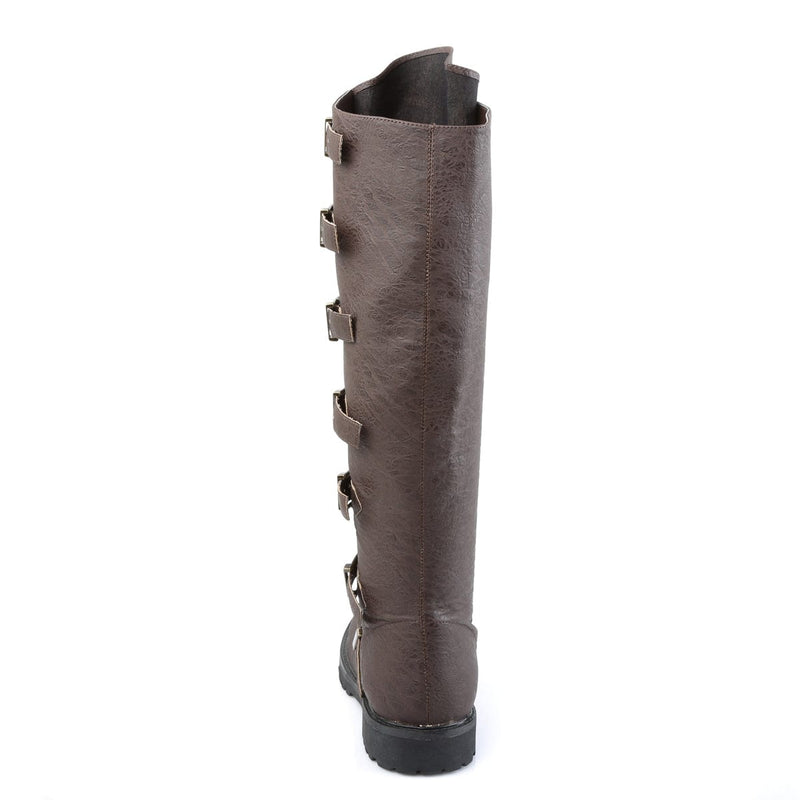Funtasma GOTHAM-110 Knee High Boot (Brown Distressed Pu)
