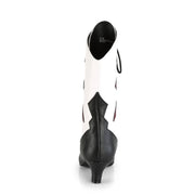 Funtasma IT-120 Mid-Calf Boot (White-Burgundy Pu)