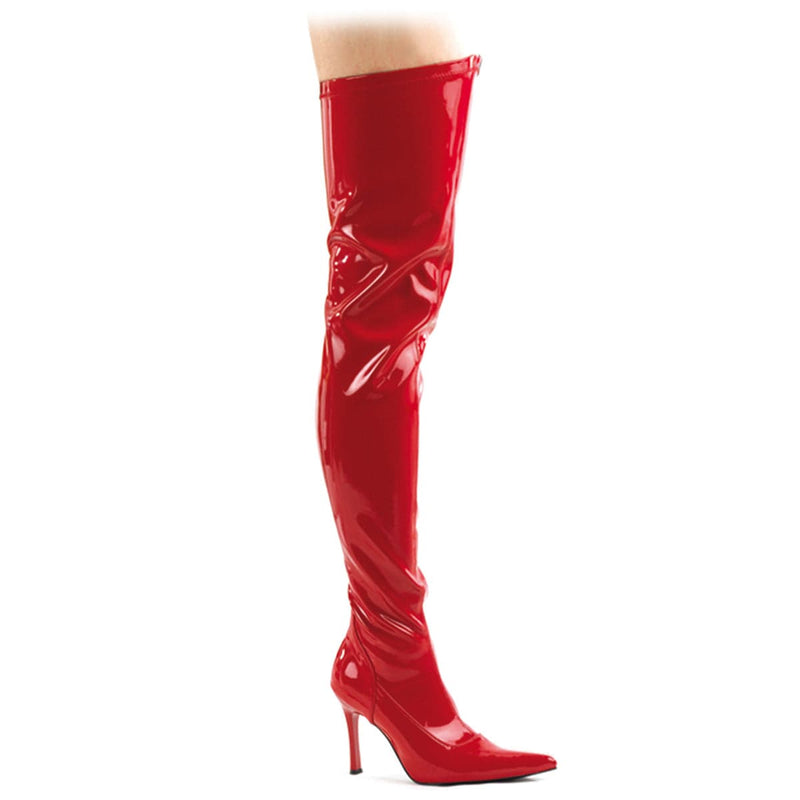 Funtasma LUST-3000 Knee High Boot (Red Stretch Patent)