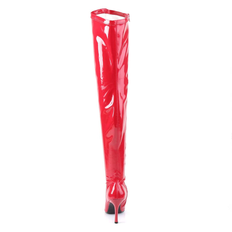 Funtasma LUST-3000 Knee High Boot (Red Stretch Patent)