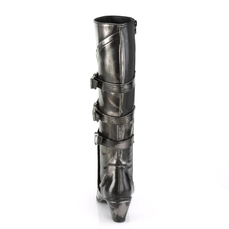 Funtasma MAIDEN-8820 Pewter Brush-Off Pu