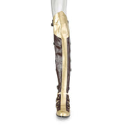 Funtasma MAIDEN-8830 Knee High Boot (Brown-Gold Pu)