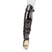 Funtasma MAIDEN-8830 Knee High Boot (Brown-Gold Pu)