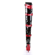 Funtasma MEDIC-3028 Thigh High Boot (Black-Red Patent/Red)