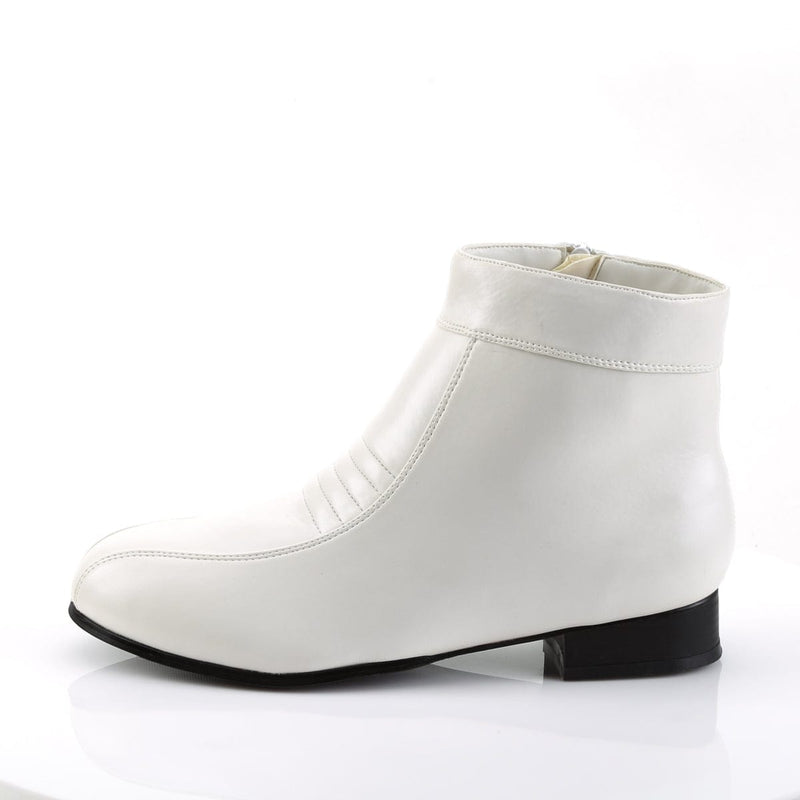 Funtasma PIMP-50 Ankle Boot (White Pu)