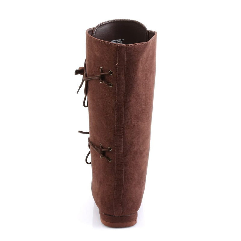 Funtasma RENAISSANCE-100 Mid-Calf Boot (Brown Microfiber)
