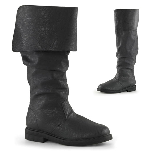 Funtasma ROBINHOOD-100 Knee High Boot (Black Distressed Pu)