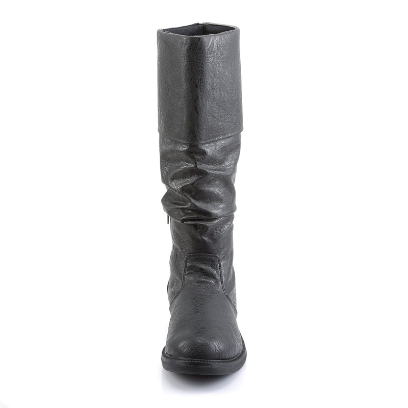 Funtasma ROBINHOOD-100 Knee High Boot (Black Distressed Pu)