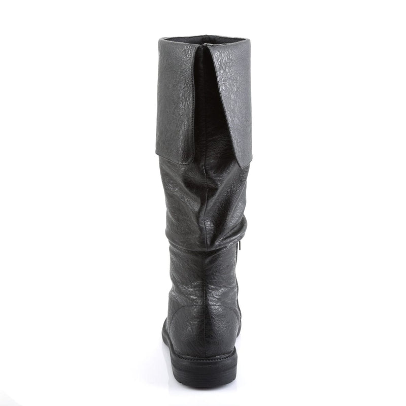 Funtasma ROBINHOOD-100 Knee High Boot (Black Distressed Pu)