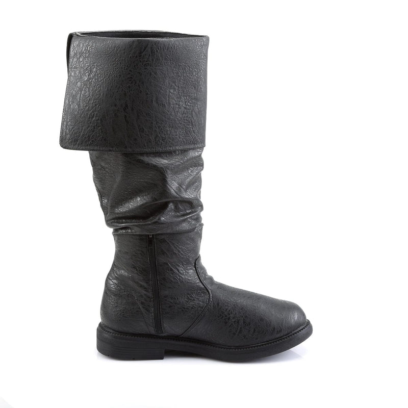 Funtasma ROBINHOOD-100 Knee High Boot (Black Distressed Pu)