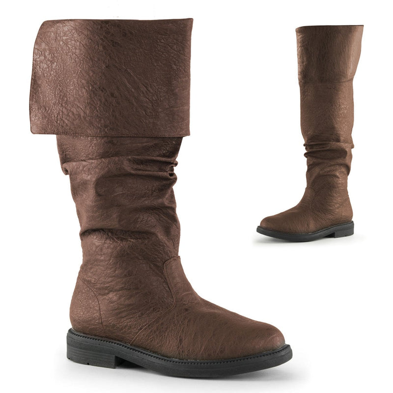 Funtasma ROBINHOOD-100 Knee High Boot (Brown Distressed Pu)