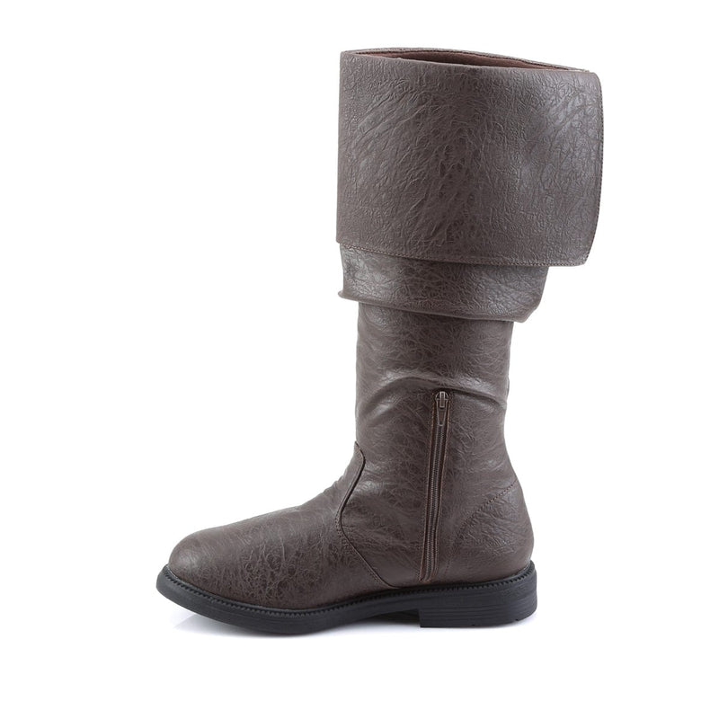 Funtasma ROBINHOOD-100 Knee High Boot (Brown Distressed Pu)