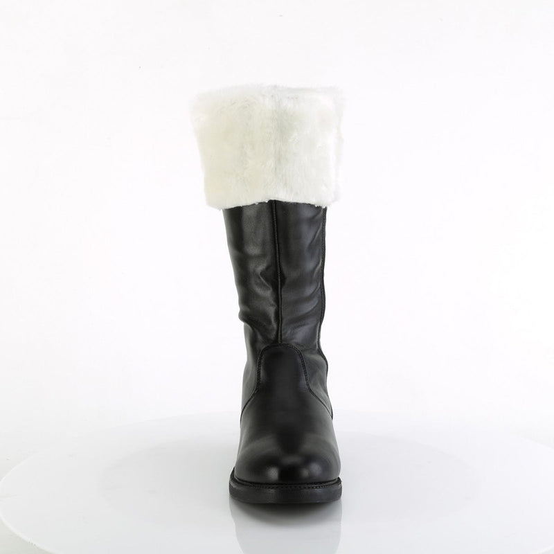 Funtasma SANTA-100 Flat (Black Pu-White Faux Fur)