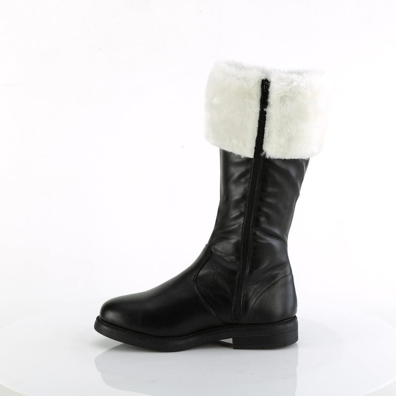 Funtasma SANTA-100 Flat (Black Pu-White Faux Fur)
