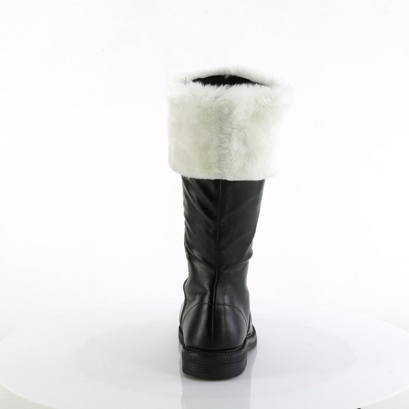Funtasma SANTA-100 Flat (Black Pu-White Faux Fur)