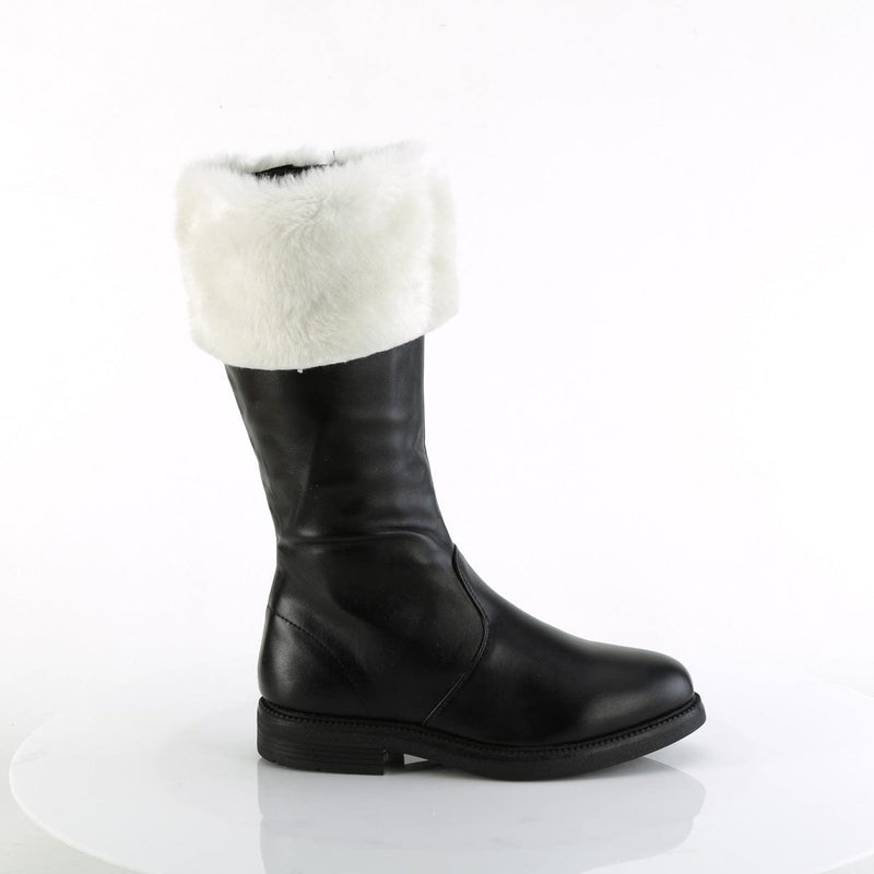 Funtasma SANTA-100 Flat (Black Pu-White Faux Fur)