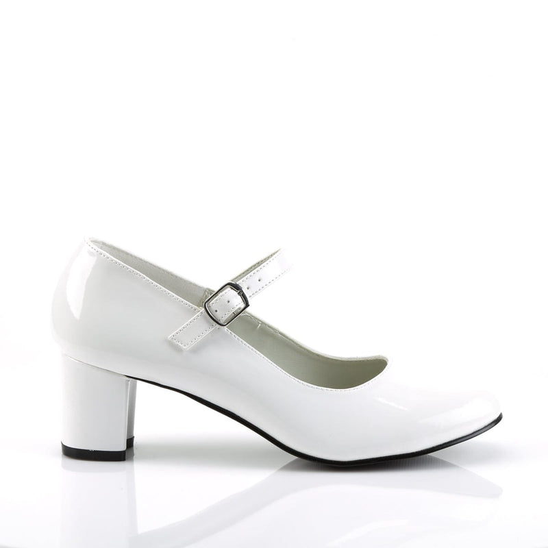 Funtasma SCHOOLGIRL-50 Mary Jane (White Patent)