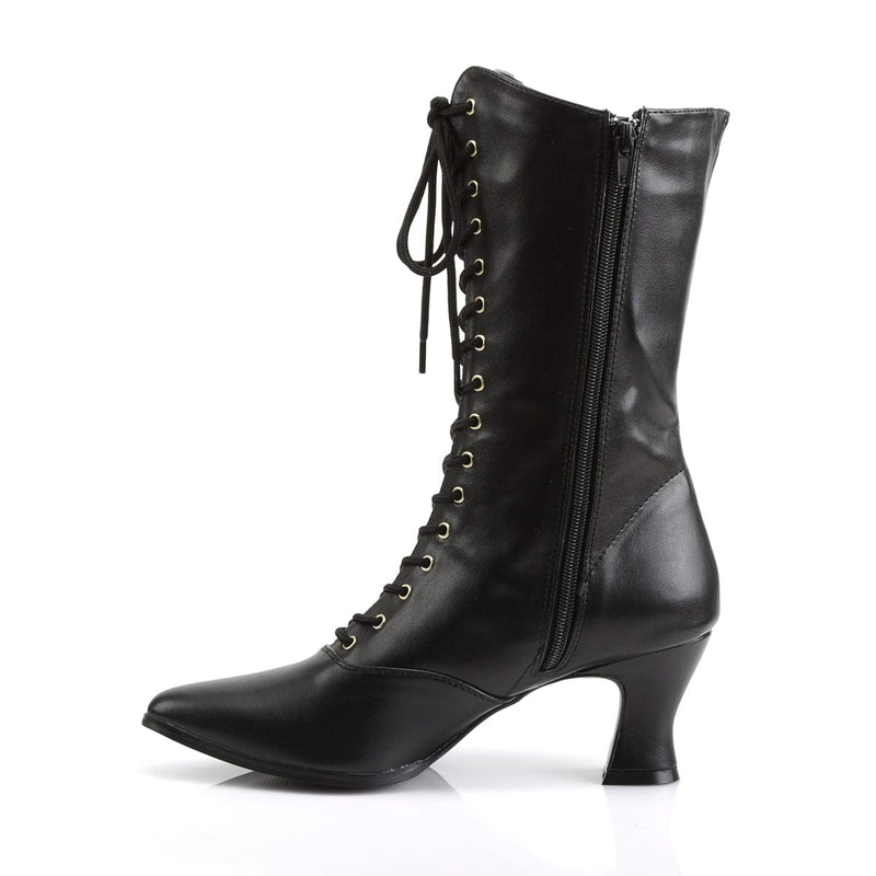 Funtasma VICTORIAN-120 Mid-Calf Boot (Black Pu)
