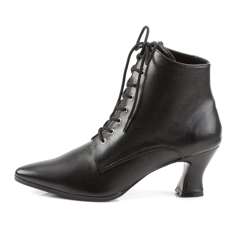 Funtasma VICTORIAN-35 Ankle Boot (Black Pu)