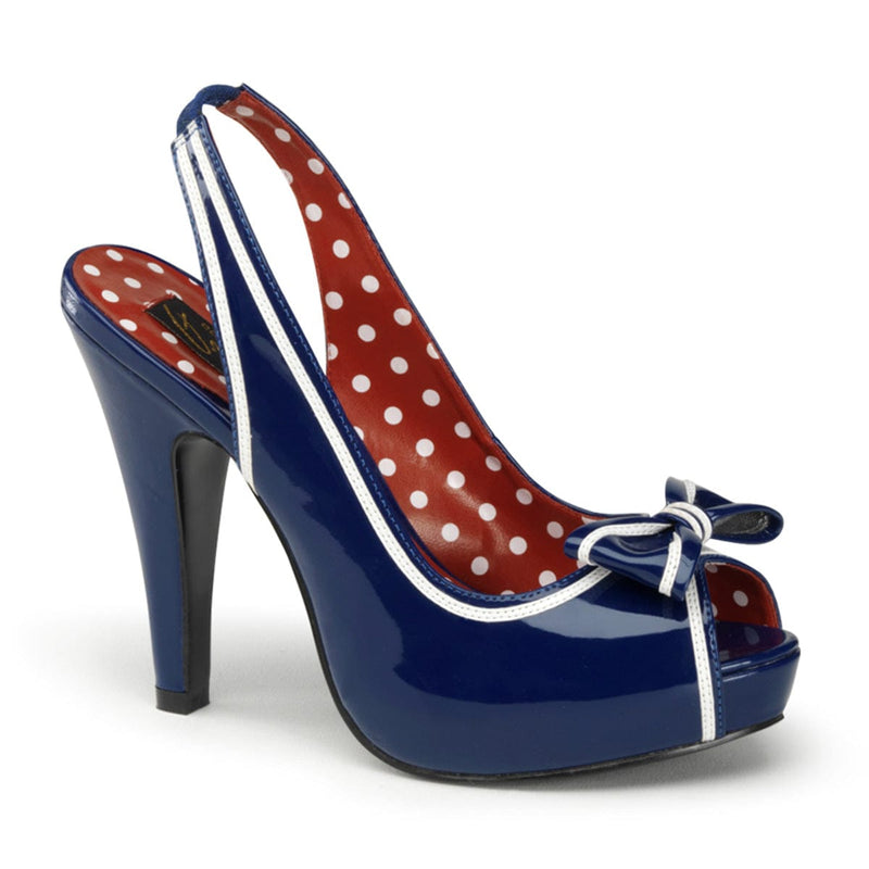 Pin Up Couture BETTIE-05 Sandal (Navy Blue Patent)