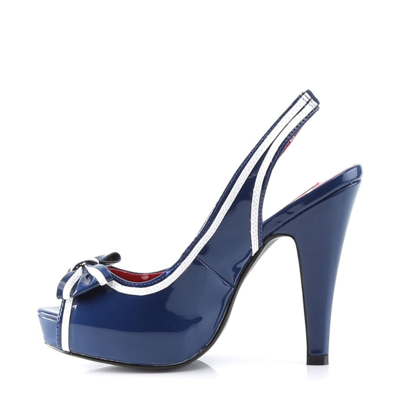 Pin Up Couture BETTIE-05 Sandal (Navy Blue Patent)