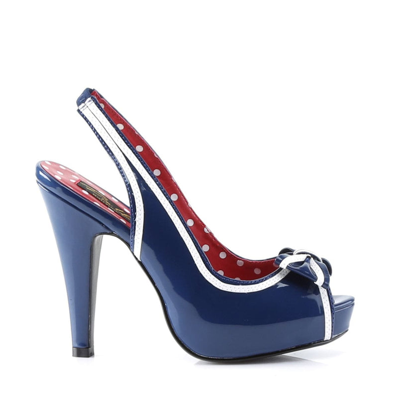 Pin Up Couture BETTIE-05 Sandal (Navy Blue Patent)