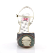 Pin Up Couture BETTIE-27 Sandal (Cream Multi Faux Leather)