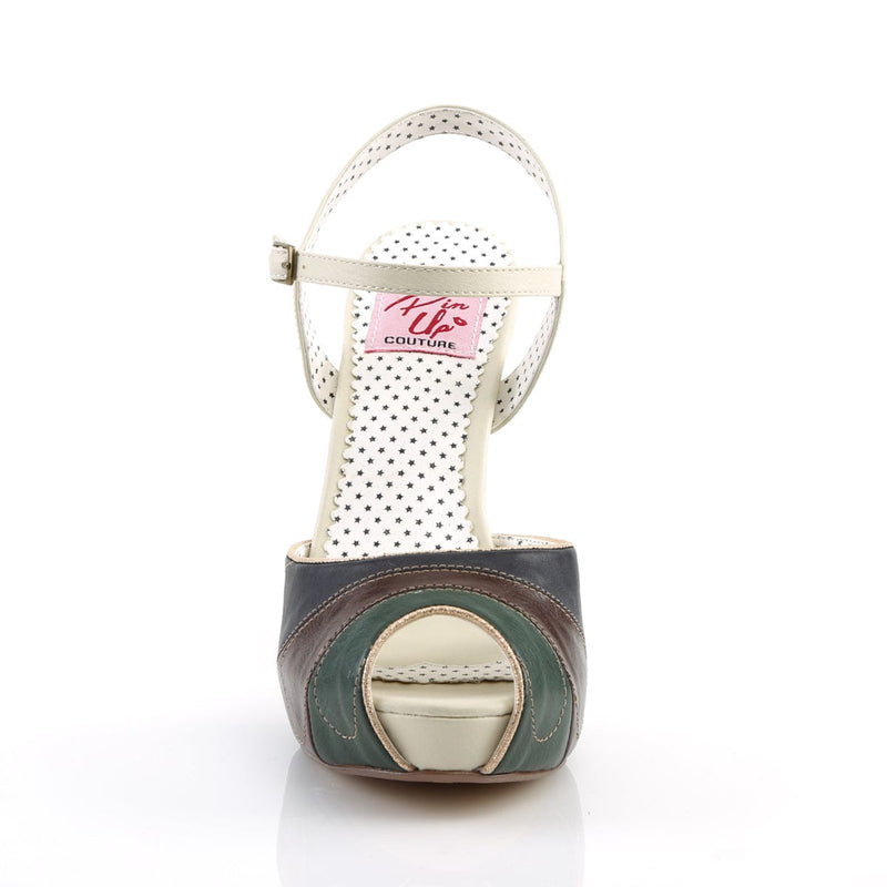 Pin Up Couture BETTIE-27 Sandal (Cream Multi Faux Leather)
