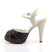 Pin Up Couture BETTIE-27 Sandal (Cream Multi Faux Leather)