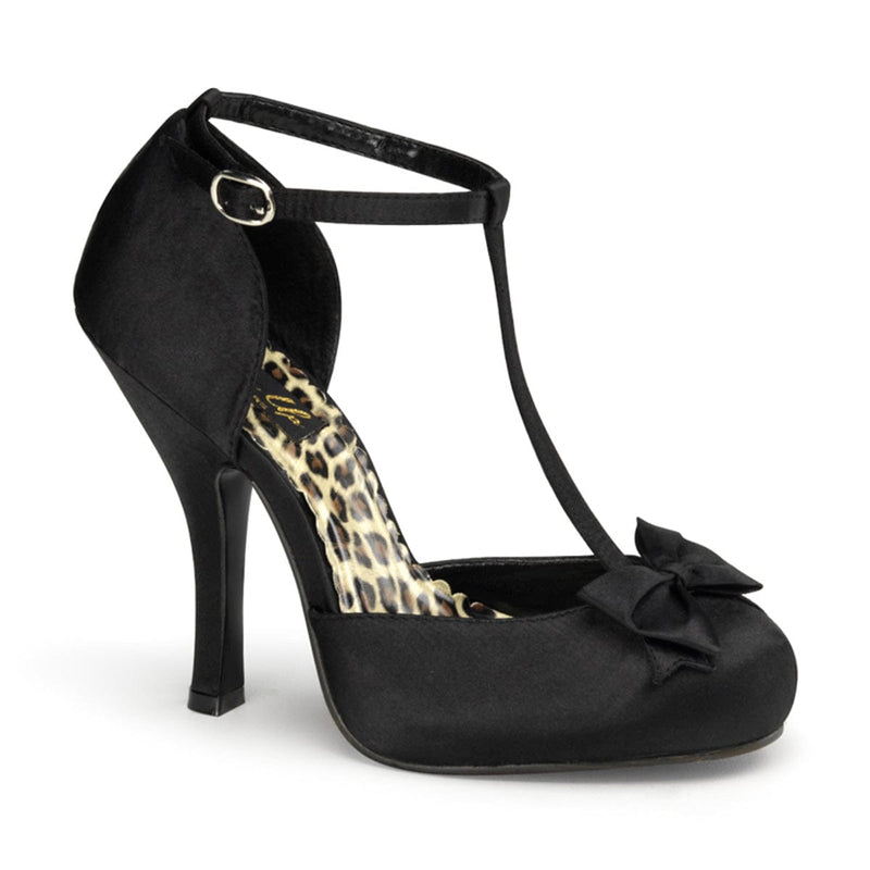 Pin Up Couture CUTIEPIE-12 Pump (Black Satin)