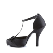 Pin Up Couture CUTIEPIE-12 Pump (Black Satin)