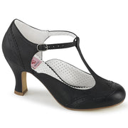 Pin Up Couture FLAPPER-26 Pump (Black Pu)