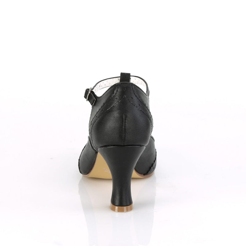 Pin Up Couture FLAPPER-26 Pump (Black Pu)