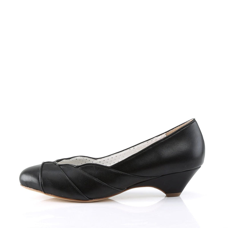 Pin Up Couture LULU-05 Black Faux Leather