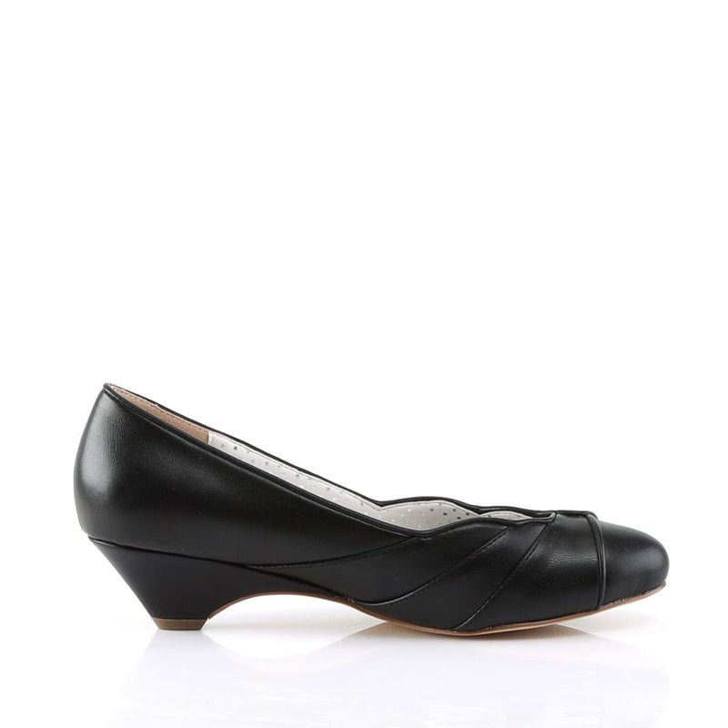 Pin Up Couture LULU-05 Black Faux Leather