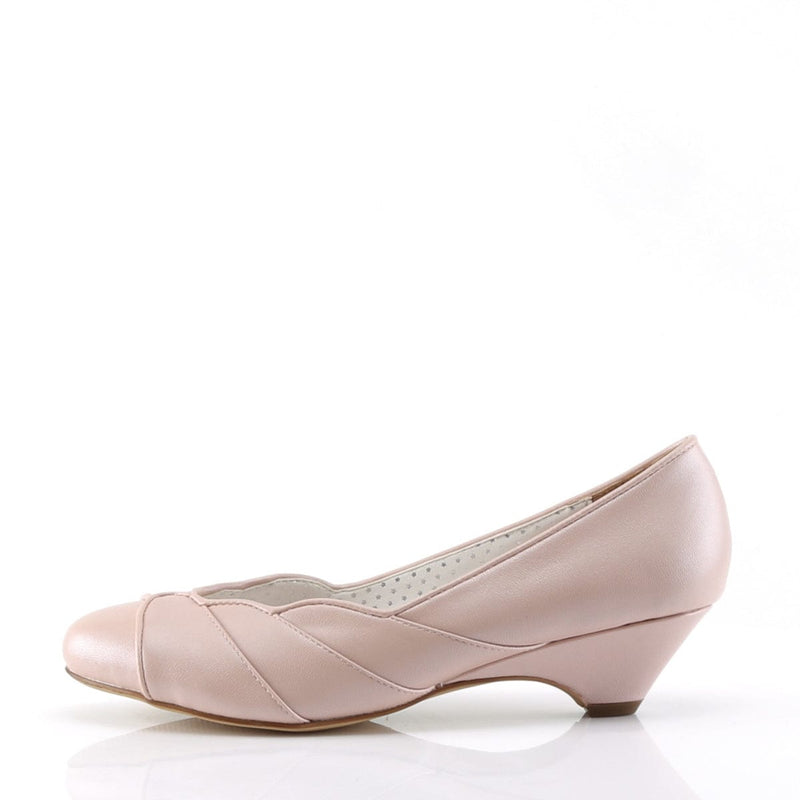 Pin Up Couture LULU-05 Pump (Baby Pink Faux Leather)
