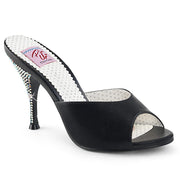 Pin Up Couture MONROE-05 Black Faux Leather
