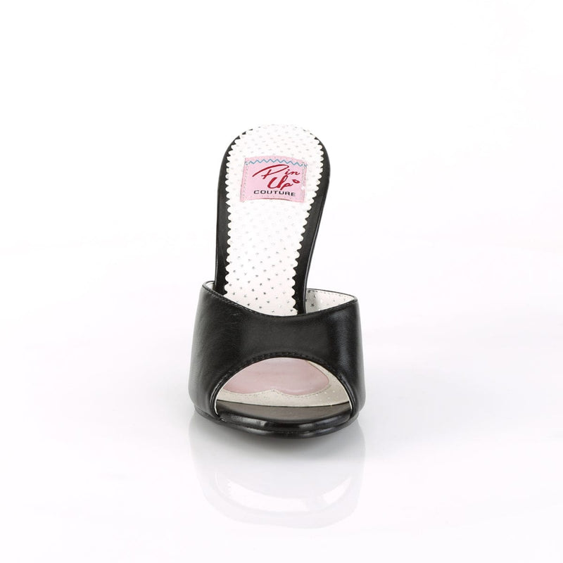 Pin Up Couture MONROE-05 Black Faux Leather