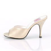 Pin Up Couture MONROE-05 Champagne Faux Leather