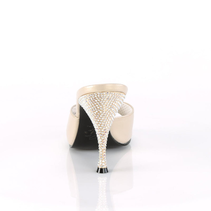 Pin Up Couture MONROE-05 Champagne Faux Leather