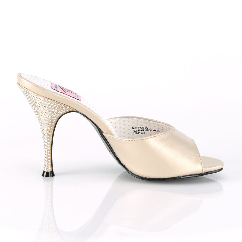 Pin Up Couture MONROE-05 Champagne Faux Leather
