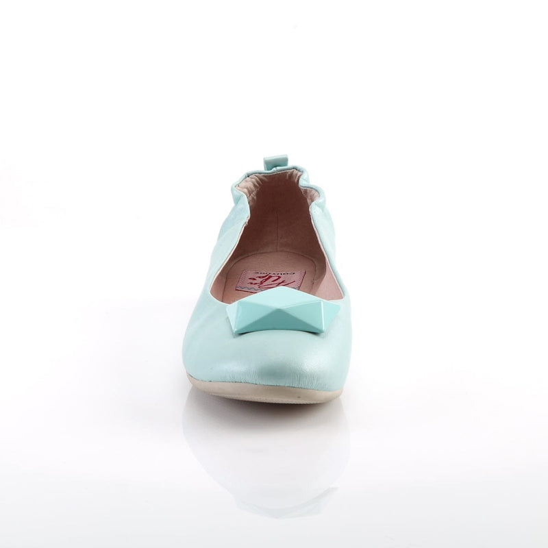 Pin Up Couture OLIVE-08 Flat (Aqua Faux Leather)