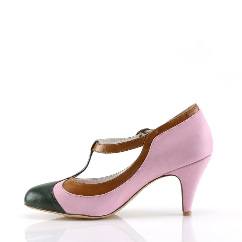 Pin Up Couture PEACH-03 Pump (Baby Pink Multi Faux Leather)