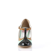 Pin Up Couture PEACH-03 Pump (Mint Multi Faux Leather)