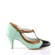 Pin Up Couture PEACH-03 Pump (Mint Multi Faux Leather)