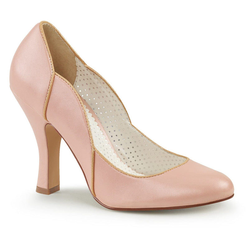 Pin Up Couture SMITTEN-04 Pump (Baby Pink Faux Leather)